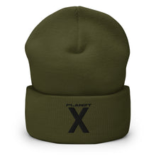 Load image into Gallery viewer, Planet X | Cuffed Beanie (Black Logo)