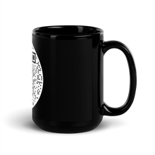 Load image into Gallery viewer, Planet X | Sirus Powers | Black Flowcode Glossy Mug
